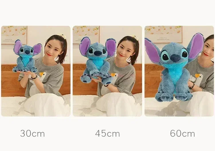 Stitch Disney Giant Size Lilo Plush Stuffed Doll Cartoon Kawaii Animal Couple Sleeping Pillow Softmaterial Toys Children Gifts