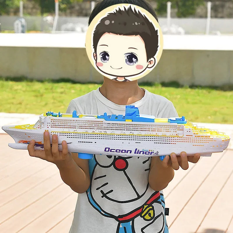 Cruise Ship Toy Ocean Liner Cruise Ship Boat Electric Ship Toy With Flashing Light And Sound Fun Nautical Decorations Boat Toy