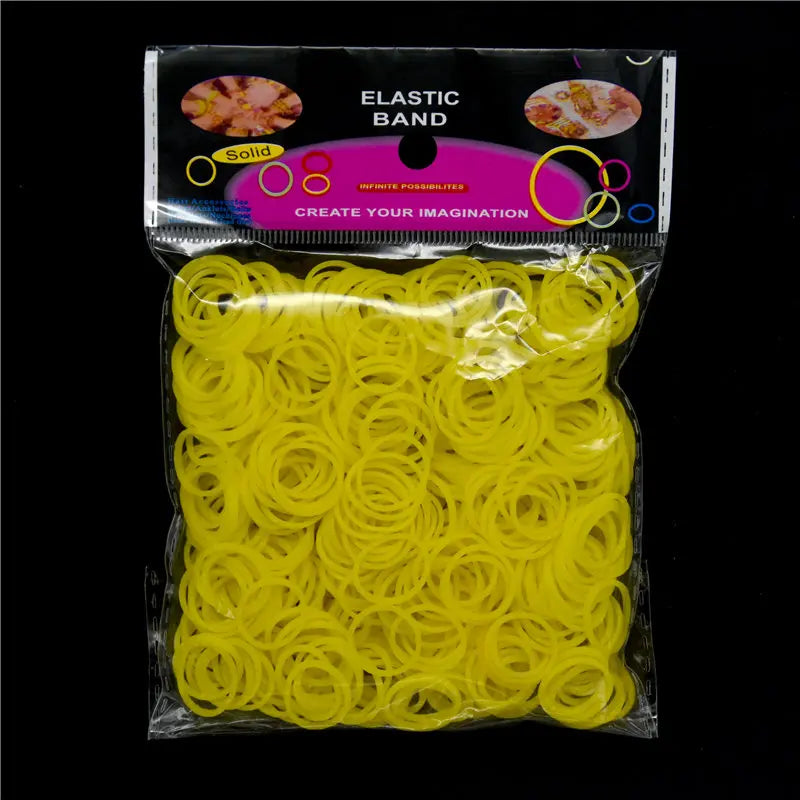 600 Elastic Different Colors Rubber Loom Bands Bracelet Children's Homemade Bracelets DIY for Loom Wrist Bracele for Women