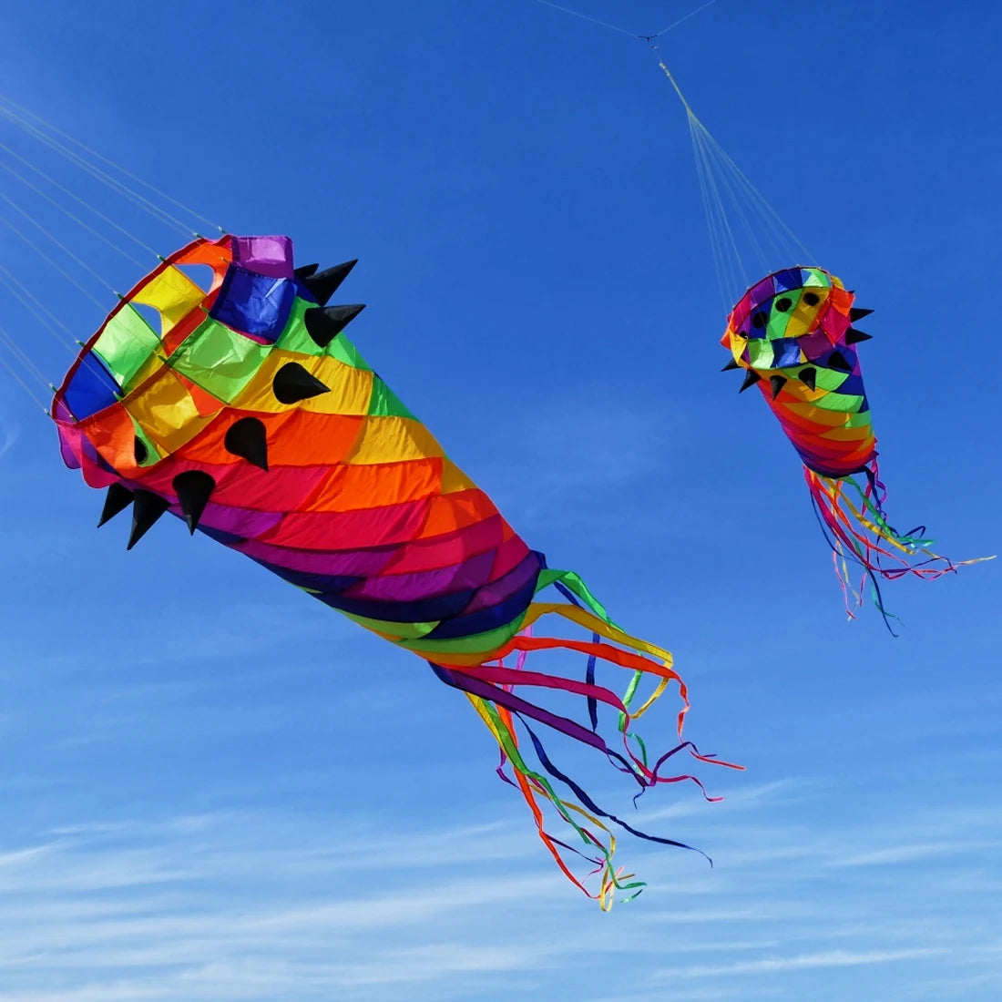9KM 3.5m Shaped Kite Line Laundry Spinning Windsock Super Turbine with Ball Bearing Swivel for Kite Festival (Accept wholesale)