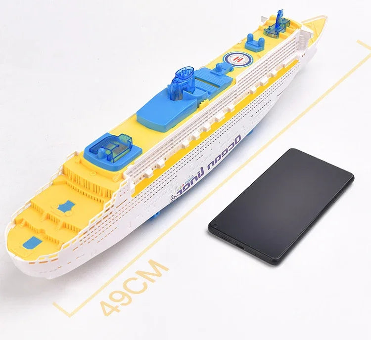 Cruise Ship Toy Ocean Liner Cruise Ship Boat Electric Ship Toy With Flashing Light And Sound Fun Nautical Decorations Boat Toy