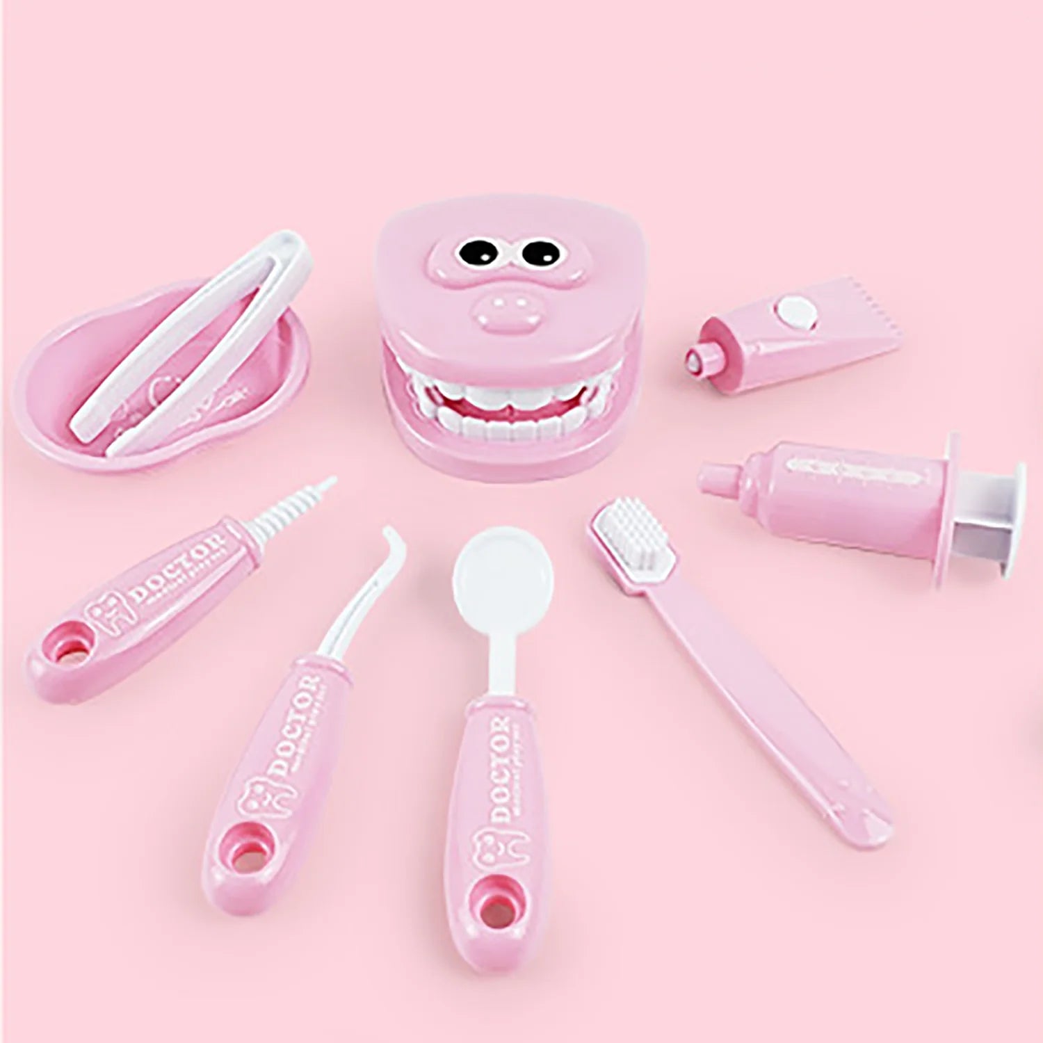 Children's play house dentist set, dentist simulation early education, practicing oral practice brushing teeth model