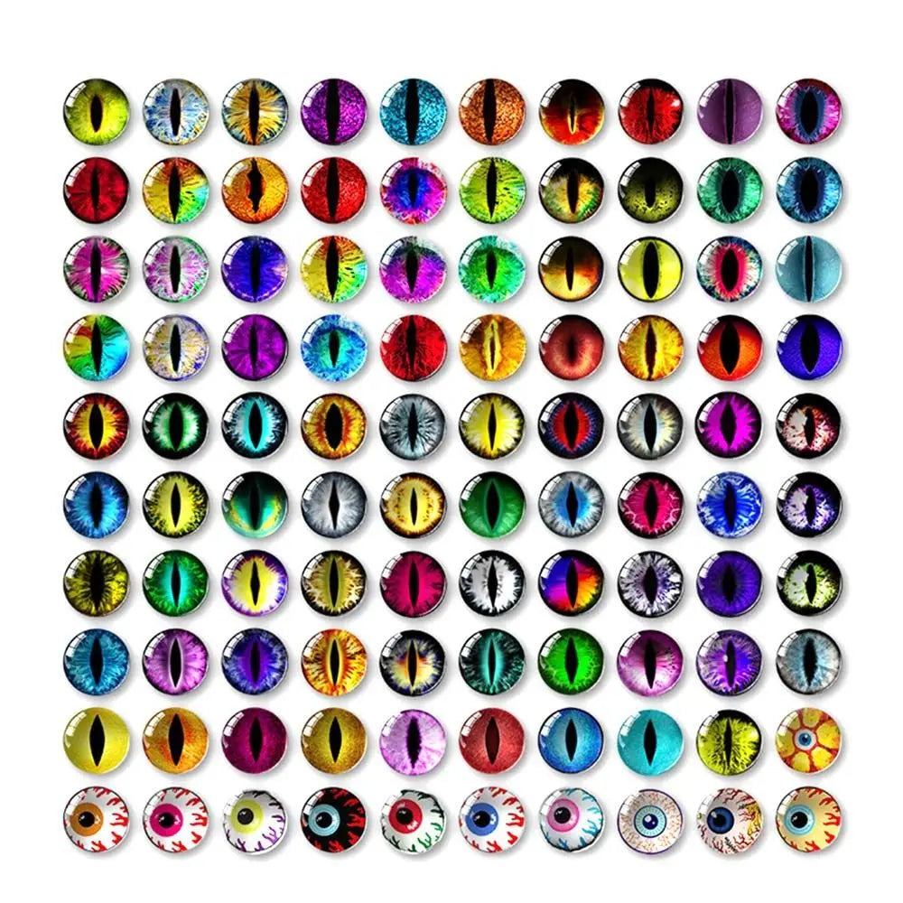 20pcs/10pairs High Quality 6mm-20mm Eyes Crafts Eyes Crystal Plastic Glitter Crystal Eyes Dolls DIY Tools DIY Doll Accessories