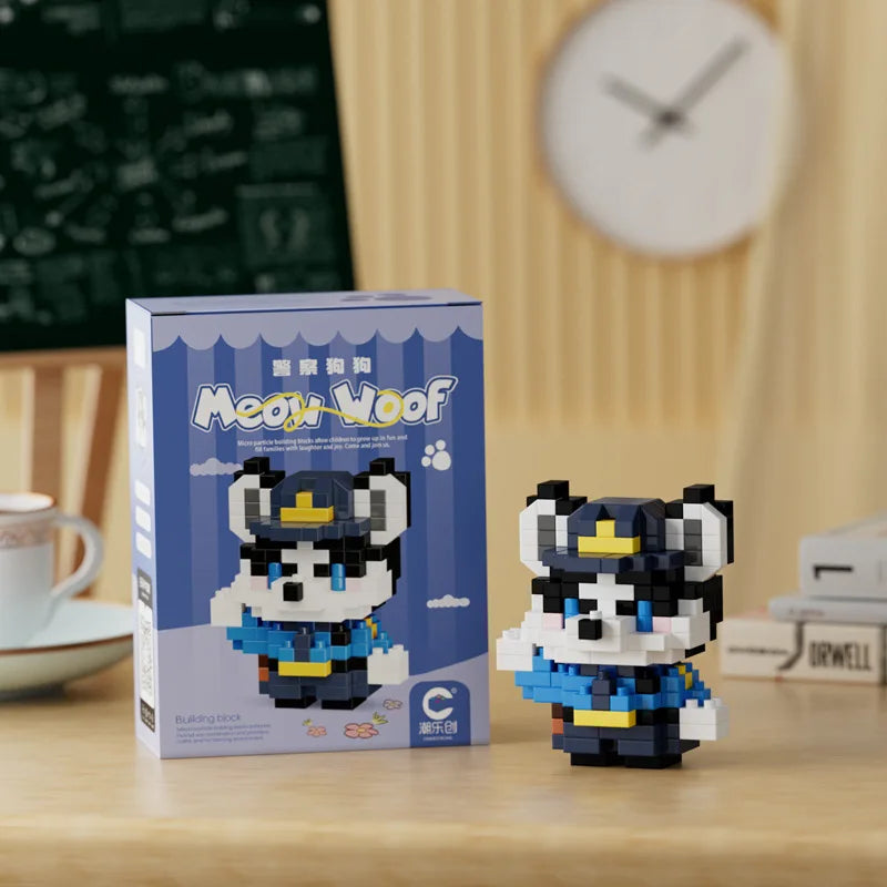 New 24 Styles Kawaii Pet Cat/Dog Small Particle Building Blocks Educational Room Decoration Children's Christmas Gifts