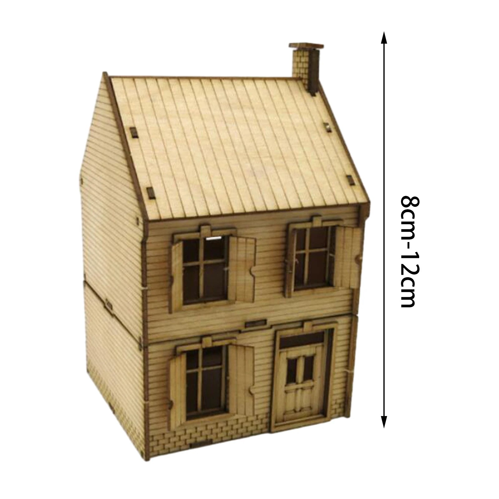 1/72 Wooden Cabin Hobby Toys Wooden 3D Puzzle House Architectural Scene for Accessory Model Railway Micro Landscape Layout Decor