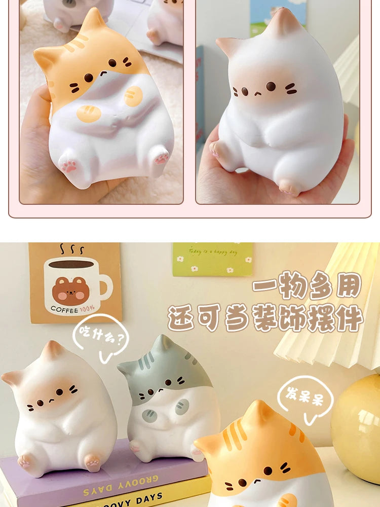 Kawaii Cat Stress Relief Squishy Toy PU Slow Rising  Squeeze Antistress Ball Cartoon Table Ornaments Birthday Gift For Girls