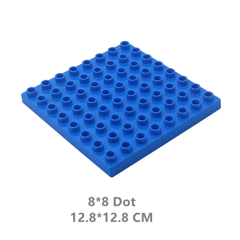 Big Size Building Blocks Double Sided Base Plate Compatible Large Bricks Plastic Educational Creative Toys for Children Kid Gift