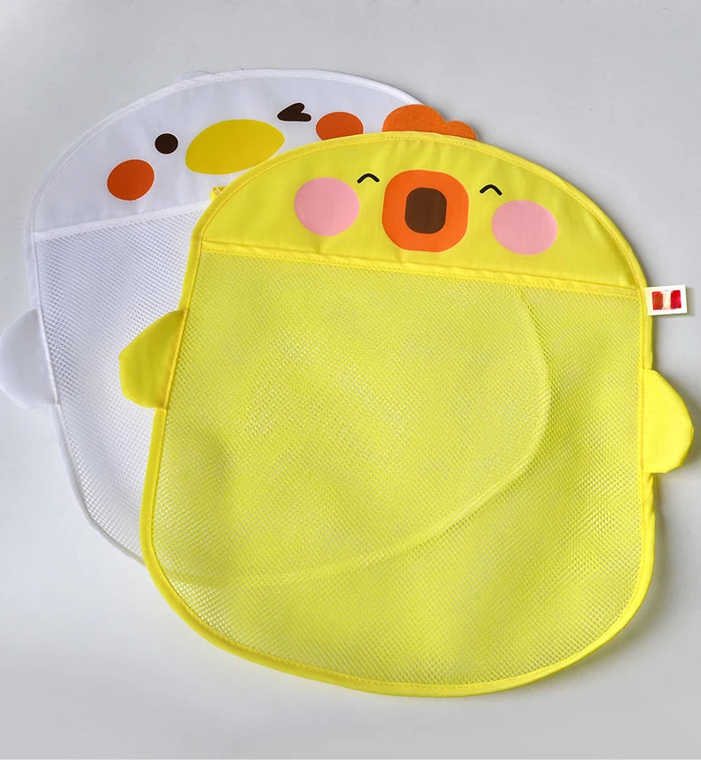 New Baby Bathroom Mesh Bag Sucker Design For Children Bath Toys Kid Basket Cartoon Animal Shapes Cloth Sand Toys Storage Net Bag