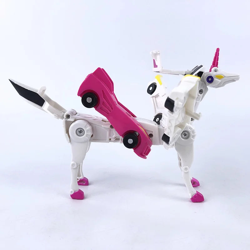 Tianyi Magic Pegasus Unicorn Magnetic Absorption Collision Deformation Car Robot Children Boys and Girls Toy Gift