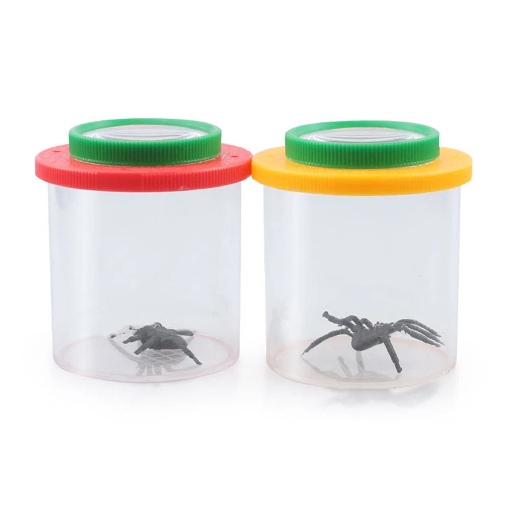 Home Magnifying Glass Children Crawler Spider Insect Observation Box 3X 6X Magnifier Insect Box for Science Nature Exploration