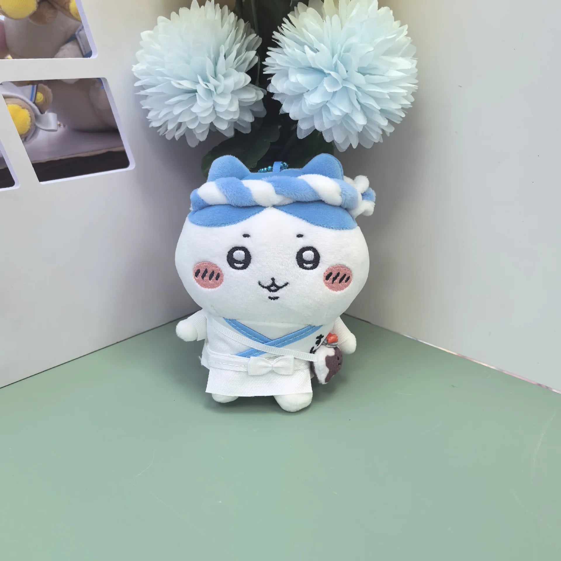New Chiikawa Sushi Chef Series Hachiware Usagi Cute Plush Doll Keychain Girl School Bag Pendant Anime Kawaii Toy Decoration Gift