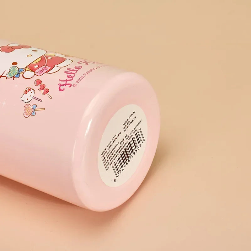 Sanrio Kuromi Thermal Cup Set 500ML My Melody Cartoon Children's Insulation Cup Stainless Steel Water Bottle with Straw Kid Gift