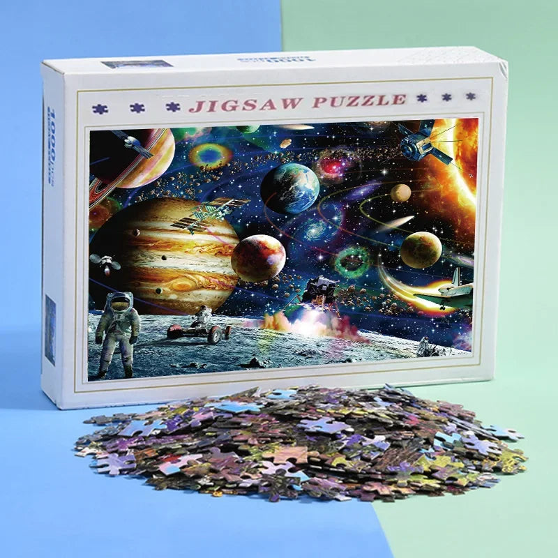 Adult Jigsaw Puzzle 1000 Pieces Puzzle Toys Landscape Animation Paper Puzzle Decorative Painting Exercise Brain Thinking