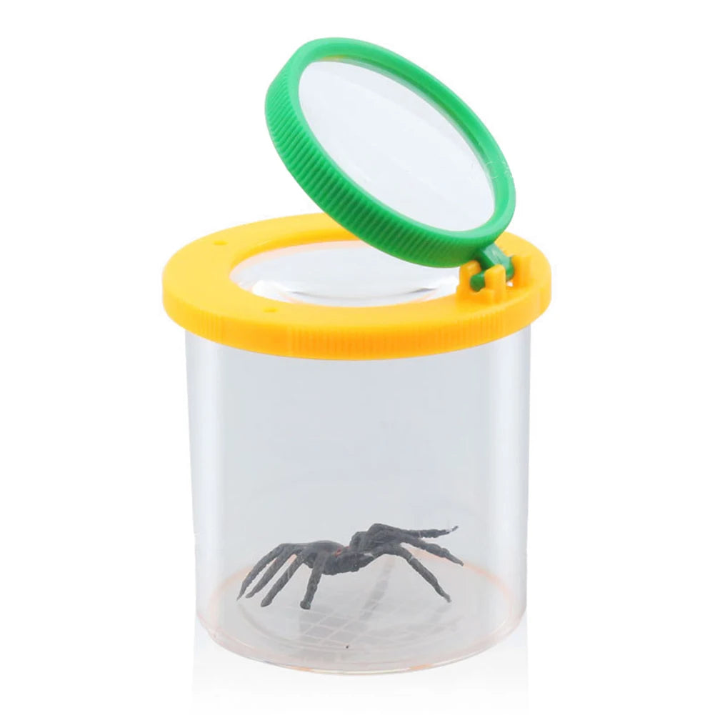 Home Magnifying Glass Children Crawler Spider Insect Observation Box 3X 6X Magnifier Insect Box for Science Nature Exploration