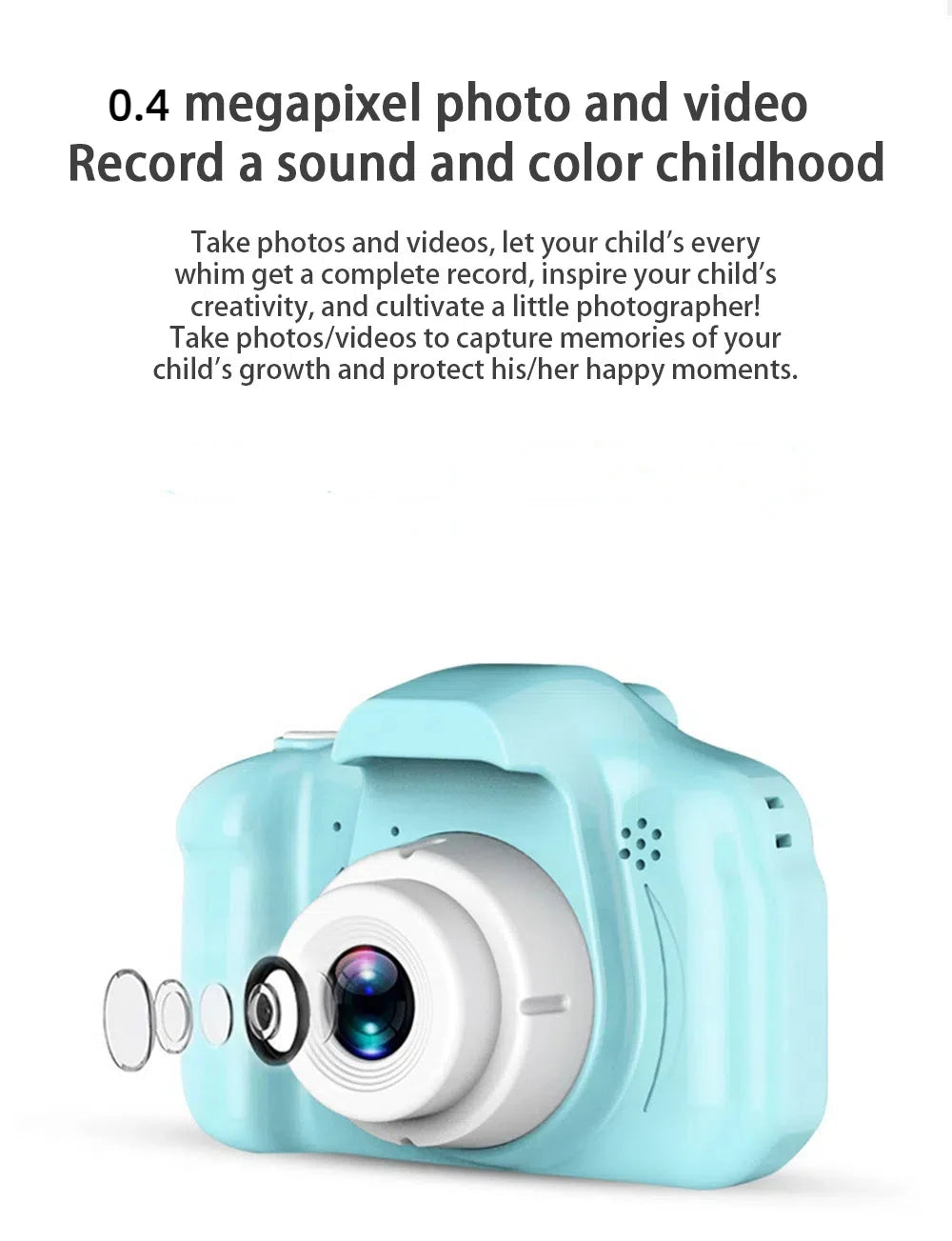 HOMEFISH Mini Children Camera Digital Vintage Camera Educational Toys Kids Photography Video Camera Outdoor Photography Toy Gift