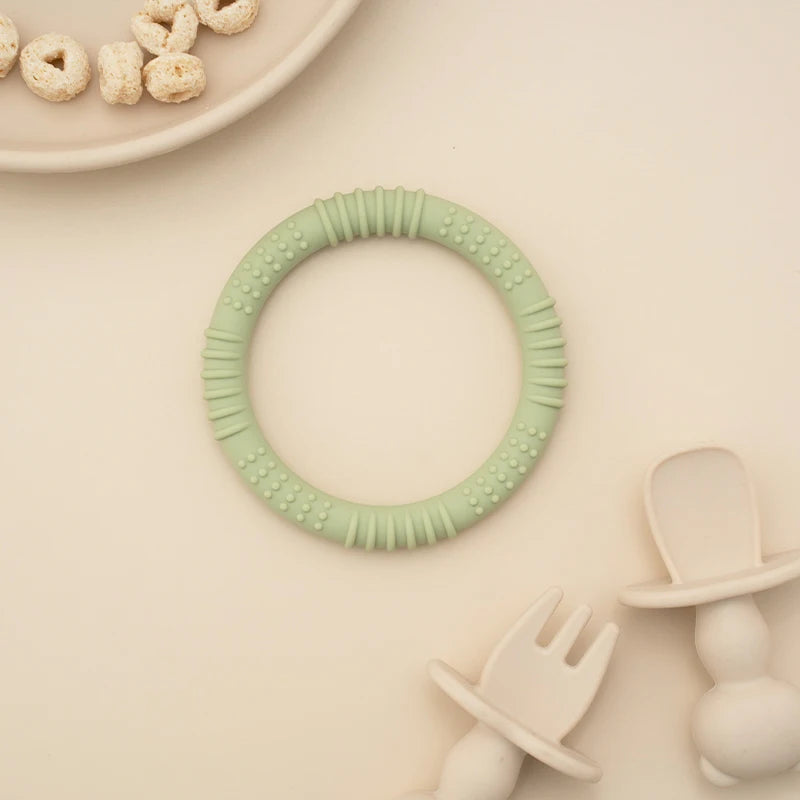 1Pcs Silicone Baby Teether Health Care Molar Toy Food Grade Toddler Nursing Teething Ring Chewing Toys BPA Free Baby Accessories