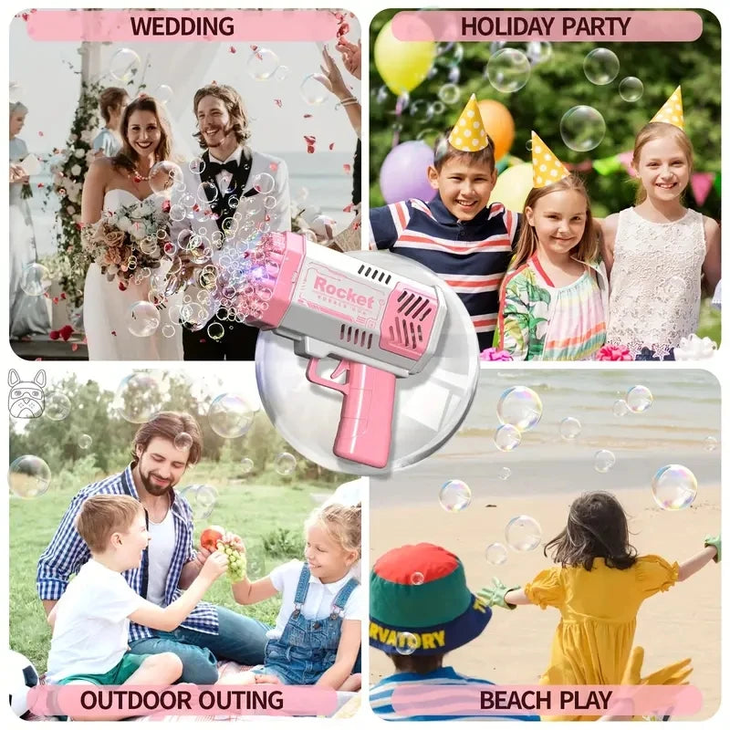 40 Hole Bubble Machine Toy, Handheld Porous Bubble Gun, Outdoor Toy (Without Bubble Water)