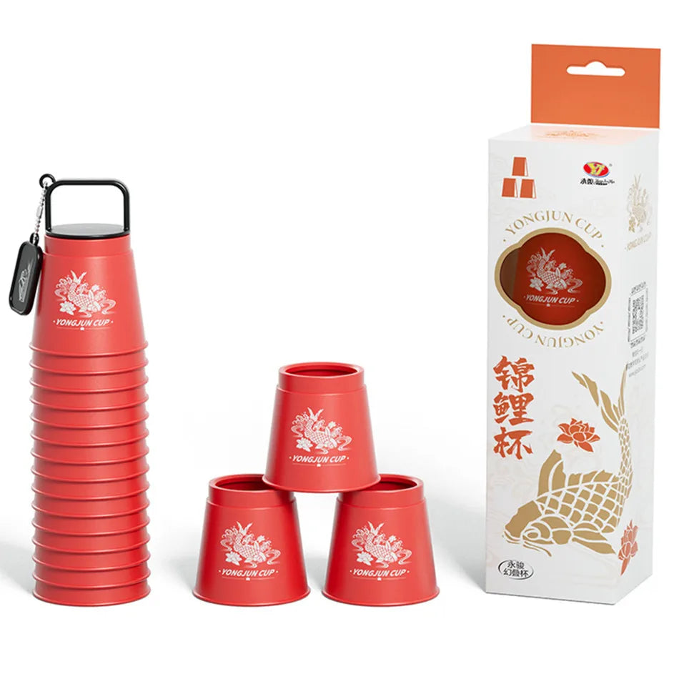 Yongjun New Product Magic Cube Fantasy Stacking Cup Flying Stacking Cup Short Cup Competitive Competition Children's Puzzle Toy