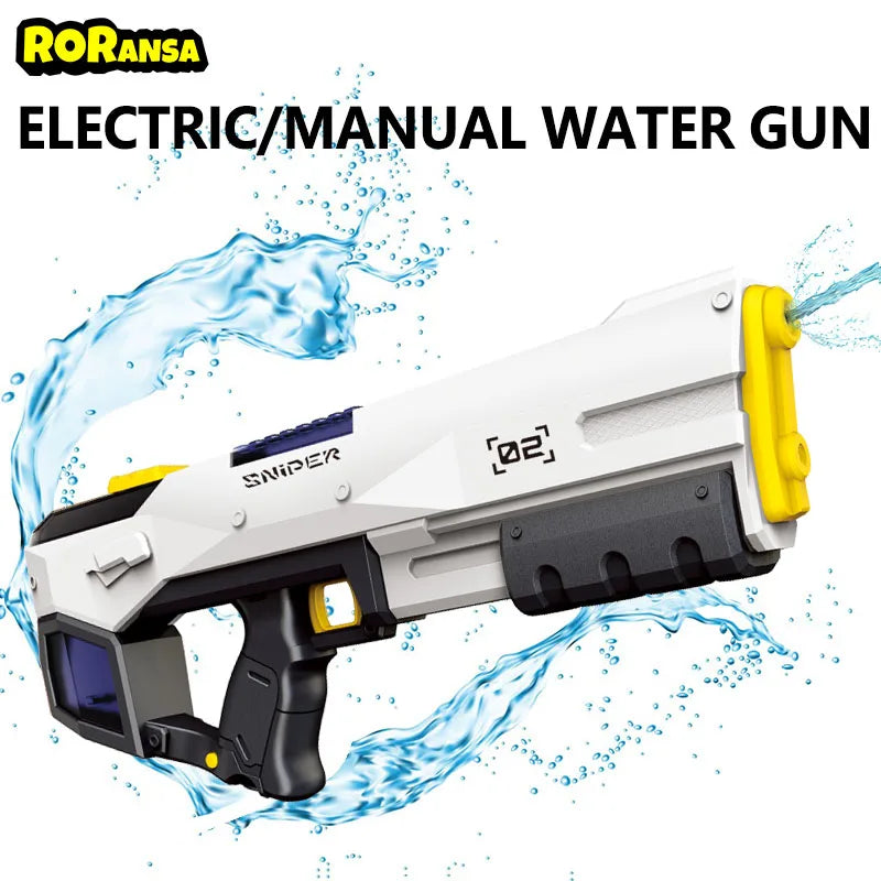 Electric Water Gun  for Adults Kids High-pressure Strong Energy Action Automatic Water Spray Beach Pool Outdoor Toys