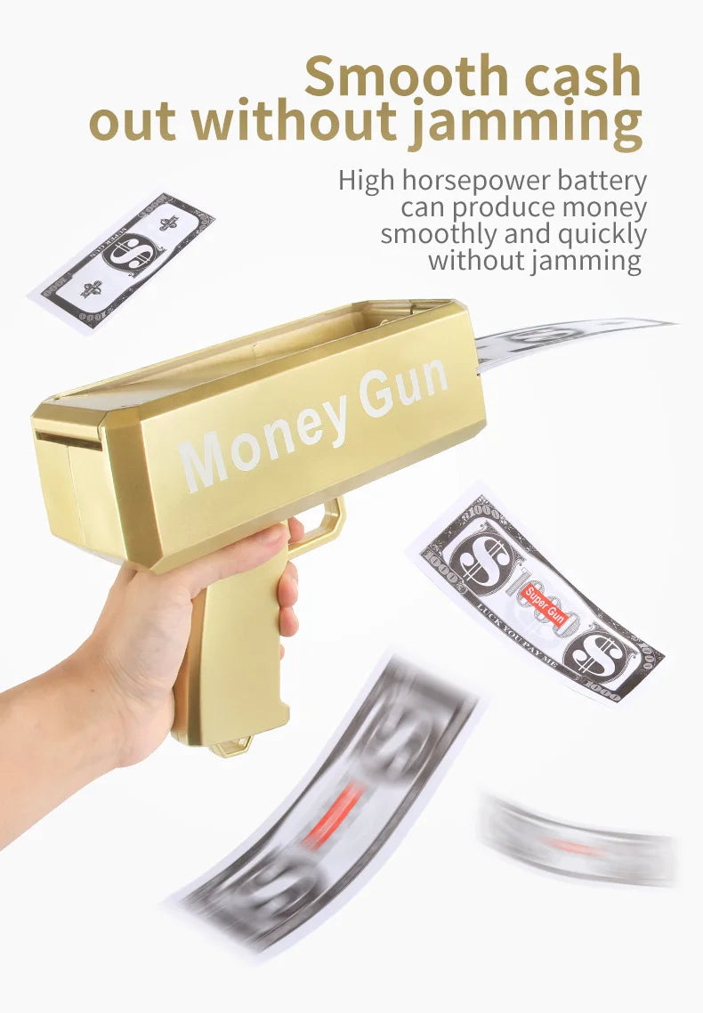 Source manufacturer Douyin's same electric money gun toy new and unique MoneyGUN banknote gun US dollar toy gun