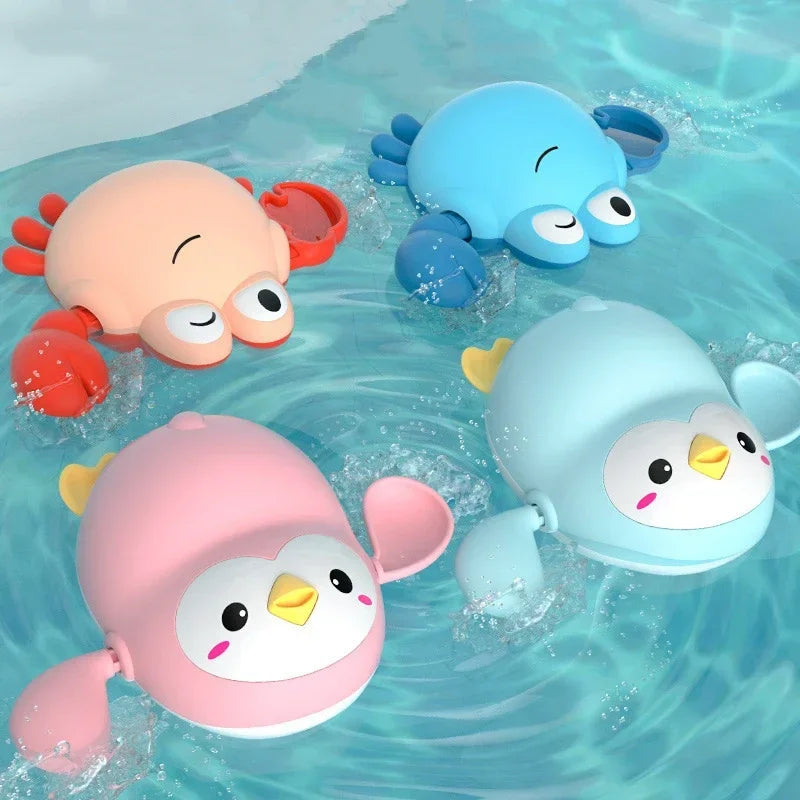 Bath Toys Kids Swimming Clockwork Dolls Play Water Baby Bathing Cute Funny Children Bathroom Shower Bathtub Animals Toy