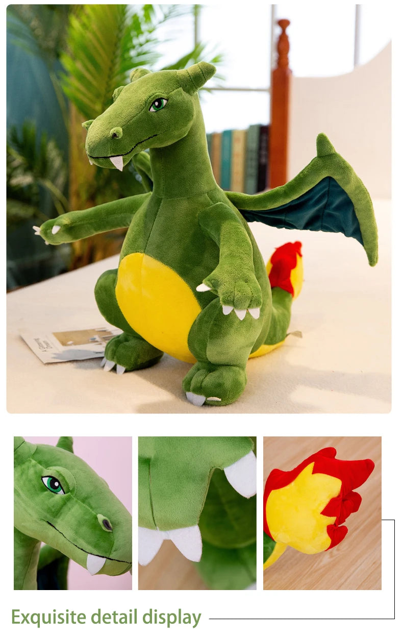 Pokemon Big Size Charizard Dragonite Anime Figures Doll Stuffed Animals Plush Toy Kawaii Room Decoration Toy Kids Christmas Gift