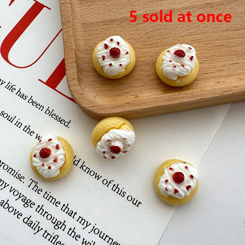1Set 1:12 Dollhouse Miniature Fruit Cake Egg Tart Bread Dessert Model Kitchen Food Decor Toy Doll House Accessories