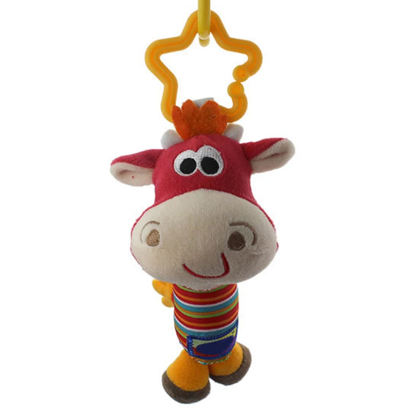 Baby Rattle Toys Kids Tinkle Hand Bell Plush Stroller Hanging Stuffed Animal Rattles Multi-functional Infant Sound Toy Kid Gifts