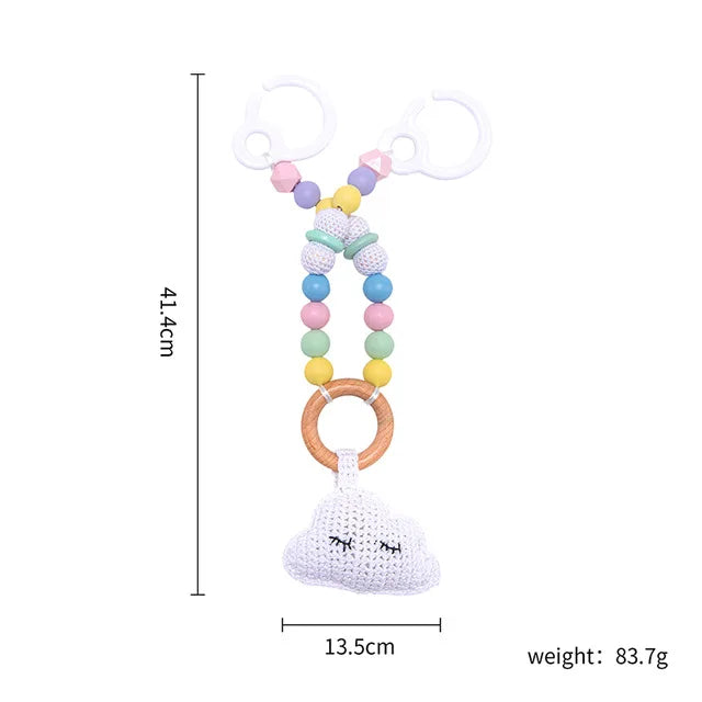 Baby Toy Pram Clip Pacifier Clip Chain Mobile Pram Personalize Name Rattle Stroller Toys Bed Bell Stroller Chain Baby Toy Clip