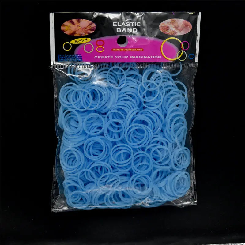 600 Elastic Different Colors Rubber Loom Bands Bracelet Children's Homemade Bracelets DIY for Loom Wrist Bracele for Women