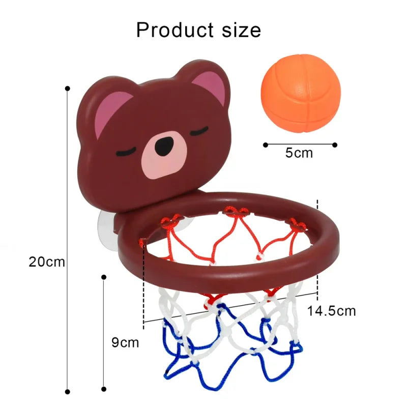 Baby mini shooting basket toy kids bathtub water play set basketball backboard with 3 balls funny shower bath toys for toddlers