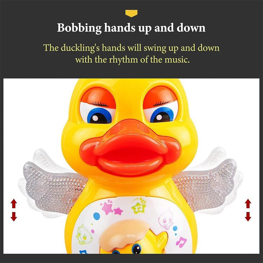 Electric Dancing Duck with Music & Lights Early Educational Toy Baby Musical Duck Toy Interactive Baby Duck Toy Children Gift