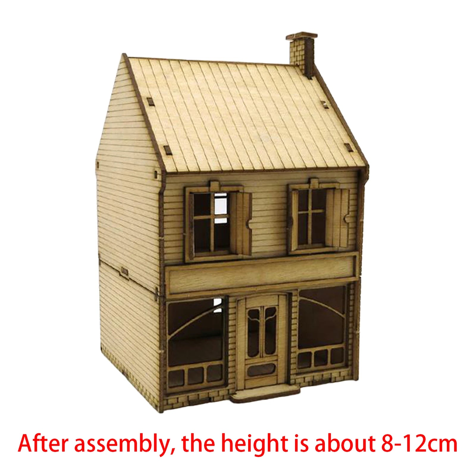 1/72 Wooden Cabin Hobby Toys Wooden 3D Puzzle House Architectural Scene for Accessory Model Railway Micro Landscape Layout Decor