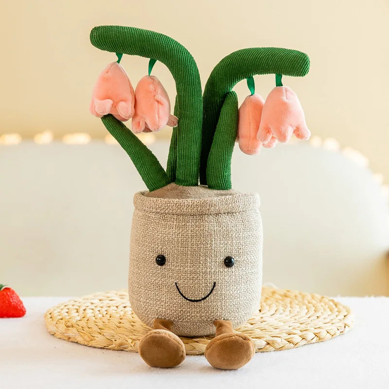 Kawaii Stuffed Plush Plants Lifelike Potted Plant Plush Doll Succulent Pine Tree Cake Bamboo Cactus Pillow Cushion Toy Decor