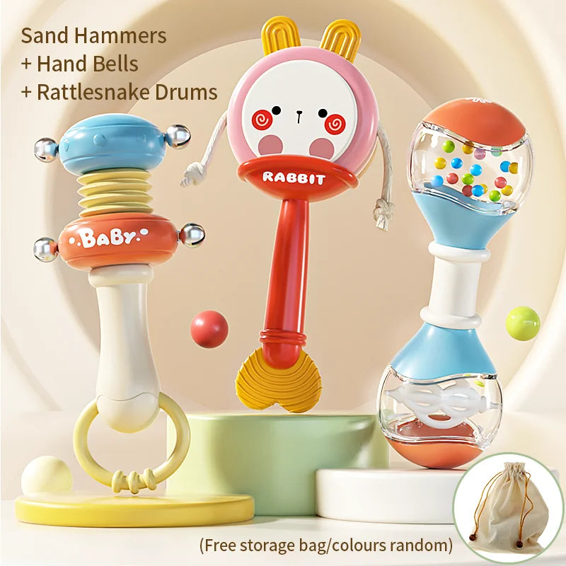 Baby Rattles Toys Newborn Sensory Teether Baby Development Games Educational Infant Toys For Babies Baby Toys 0 6 12 Months