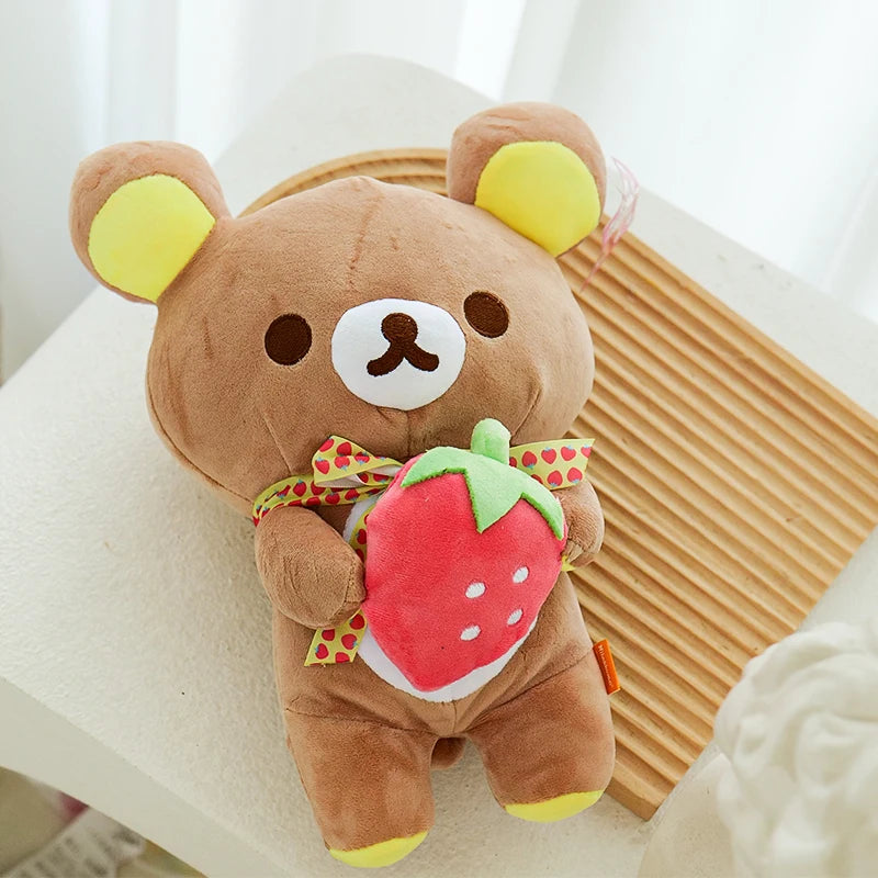 Anime Rilakkuma Plush Doll Cartoon Bear Toys Kawaii Rilakkuma Room Decor Teddy Bear Plushies Cute Couple Bear Xmas Girl Gifts