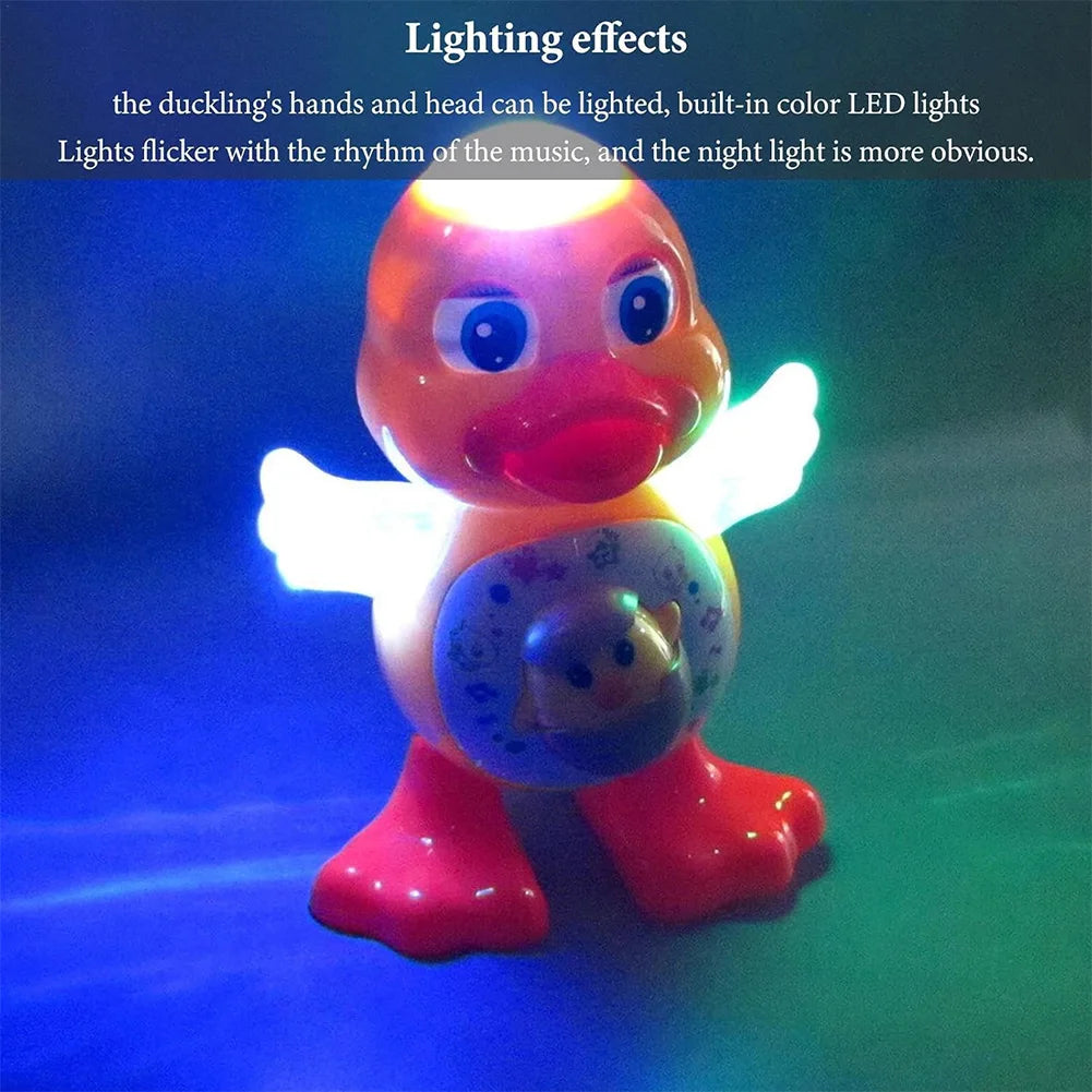 Electric Dancing Duck with Music & Lights Early Educational Toy Baby Musical Duck Toy Interactive Baby Duck Toy Children Gift