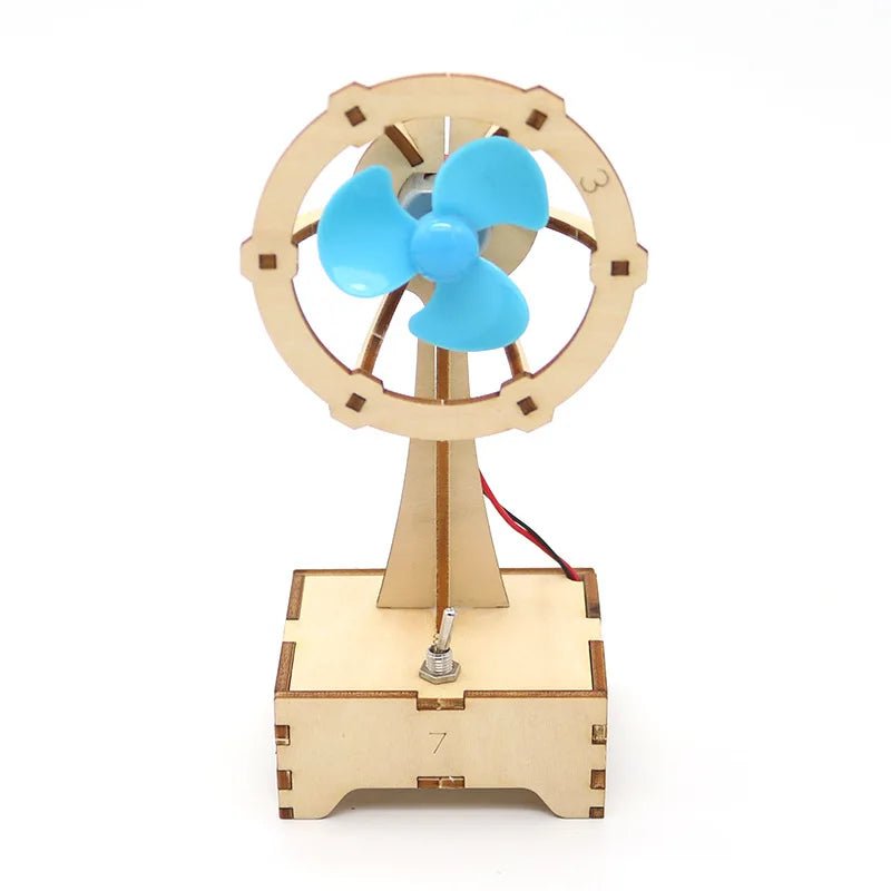 Kids DIY Science Toys Educational Scientific Experiment Kit Wood Tank / Music box / Balance/ Mechanical forceps/Excavator/Clock