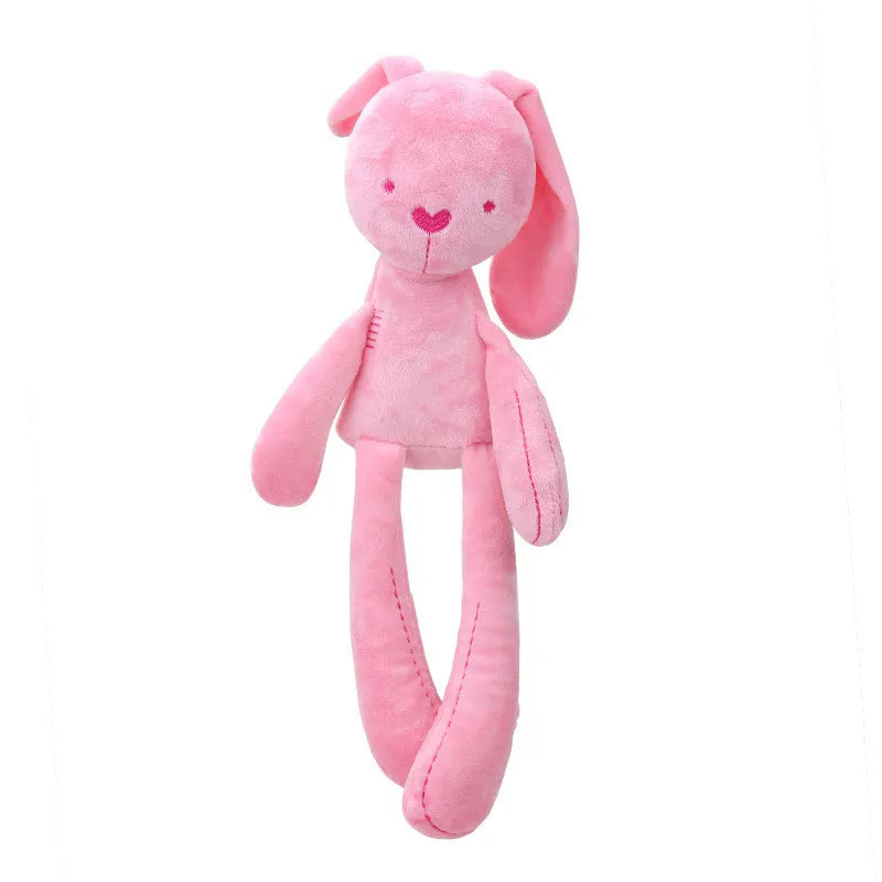 Baby Plush Rabbit Hand Puppet Soft Crib Stroller Infant Sleep Soothing Doll Mobile Pram Kids Hanging Ring Toys For Children Gift