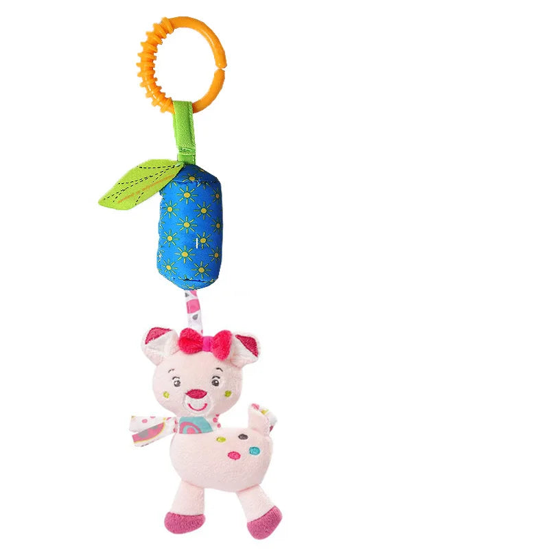Baby Rattle Toys Kids Tinkle Hand Bell Plush Stroller Hanging Stuffed Animal Rattles Multi-functional Infant Sound Toy Kid Gifts