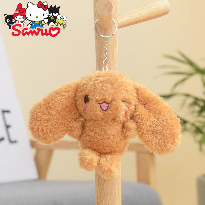 Sanrio Cinnamobol Doll Keychain Japanese Puppy Pendant Toy Bunny Cartoon Animal Hanging Kawaii Backpack Decoration Birthday Gift