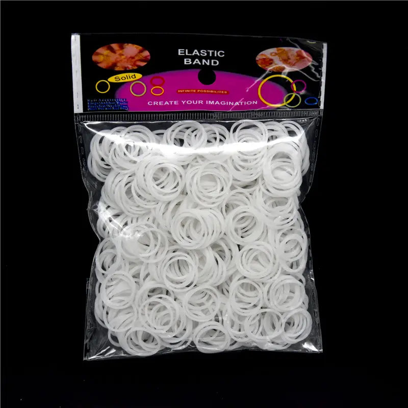 600 Elastic Different Colors Rubber Loom Bands Bracelet Children's Homemade Bracelets DIY for Loom Wrist Bracele for Women