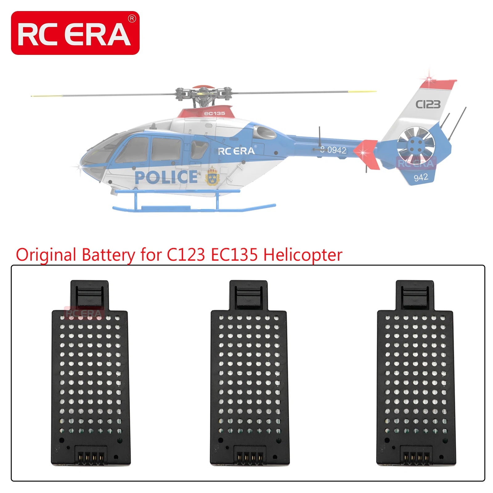RC ERA Original Spare Parts for C123 EC135 Scale RC Helicopter Fuselage Body Shell Main Blade Grip ESC Servo Replacement