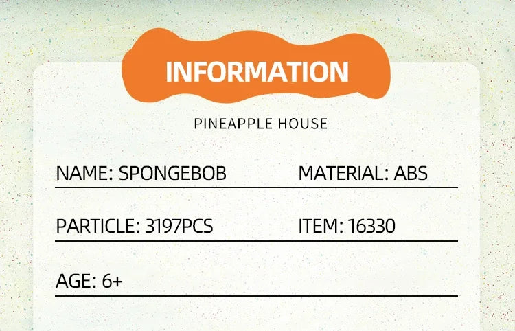 SpongeBob SquarePants Series Building Blocks Krusty Krab Pineapple House Resurrection Island Portrait House Model Bricks Kid Toy