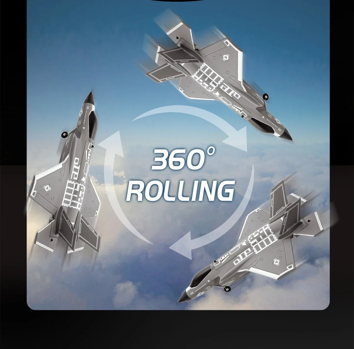 FX9635 RC Plane F35 4CH Fighter Jet Remote Control Airplane High Brushless Stunt Flying Glider Model Toys for Adults Boys Gift