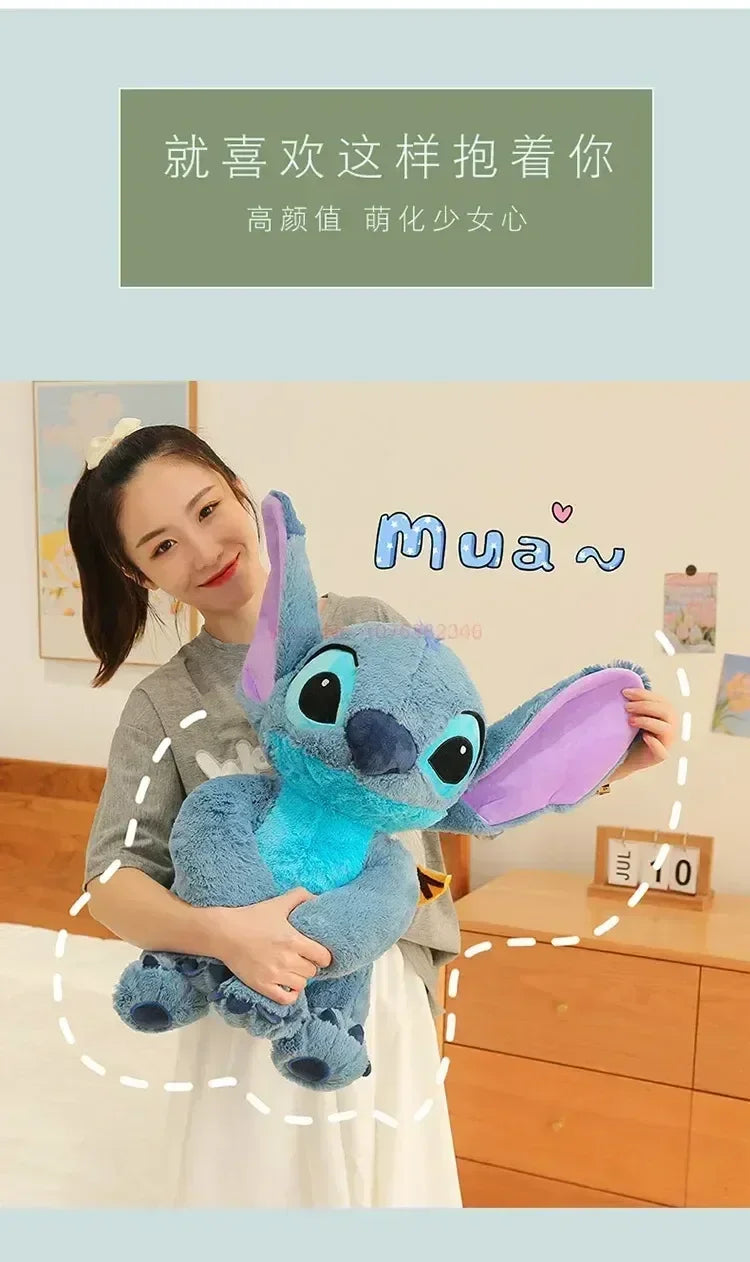 Stitch Disney Giant Size Lilo Plush Stuffed Doll Cartoon Kawaii Animal Couple Sleeping Pillow Softmaterial Toys Children Gifts