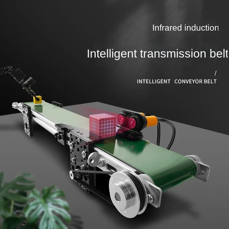 Conveyor Belt Assembly Line for Robotic Arm Control Stepper Motor Simulation Infrared Sensor Robotics kit Educational DIY Kit