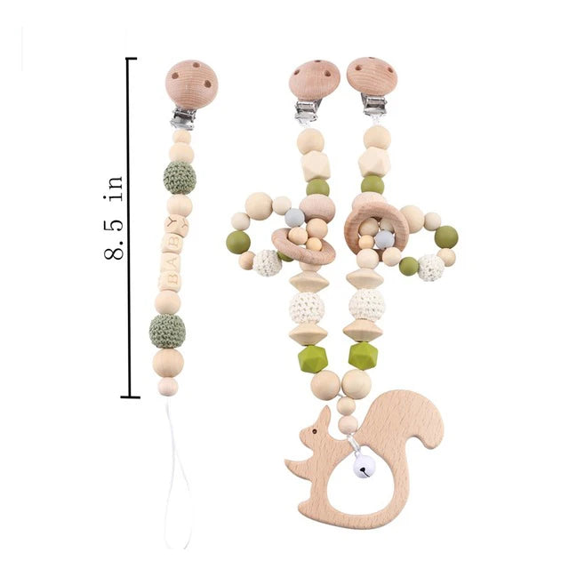 Baby Toy Pram Clip Pacifier Clip Chain Mobile Pram Personalize Name Rattle Stroller Toys Bed Bell Stroller Chain Baby Toy Clip