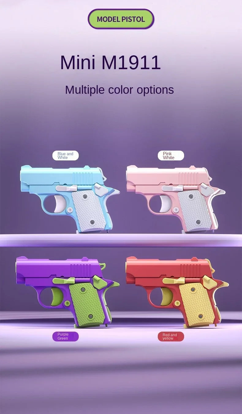 Mini 1911 Children'S Toy Guns Model 3D Gravity Printing Fidget Toy for Kids Adults Stress Relief Toy Children Decompression Gift