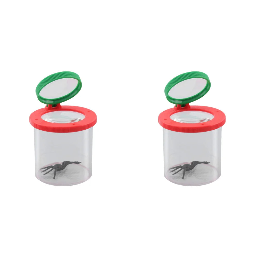 Home Magnifying Glass Children Crawler Spider Insect Observation Box 3X 6X Magnifier Insect Box for Science Nature Exploration